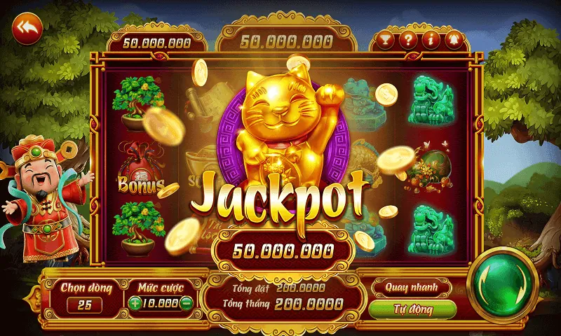 Máy đánh bạc (slot game) rc88 với biểu tượng jackpot